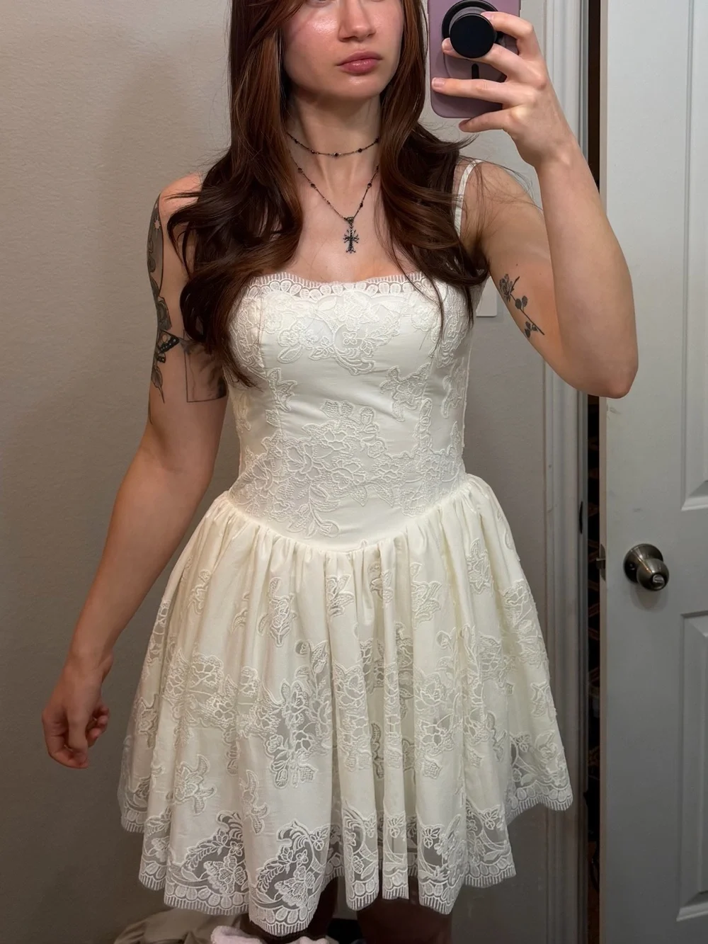 Chloe white mini dress